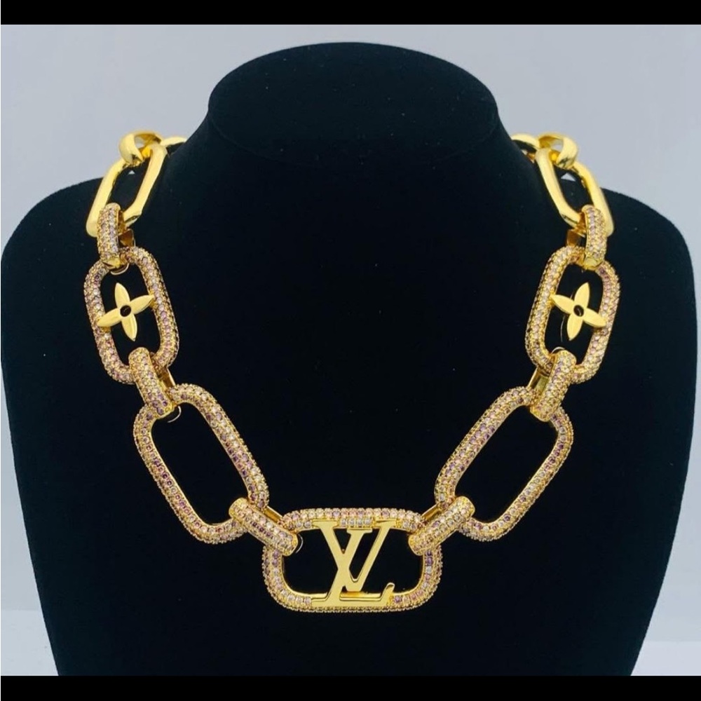 Louis Vuitton Gold and Silver Chain Necklace